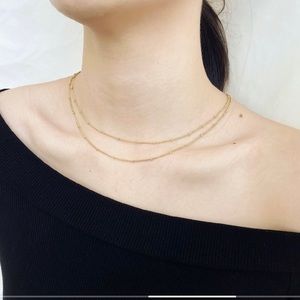 Gold Plated Double Beaded Chain